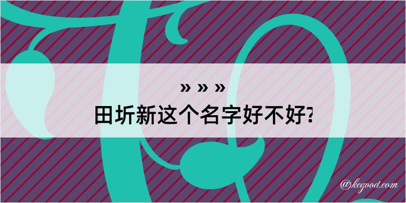 田圻新这个名字好不好?