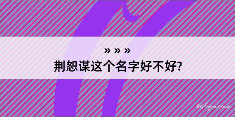 荆恕谋这个名字好不好?