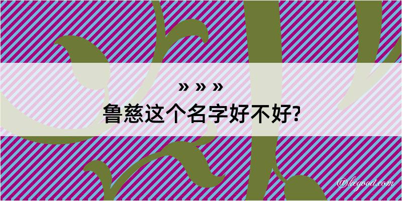 鲁慈这个名字好不好?