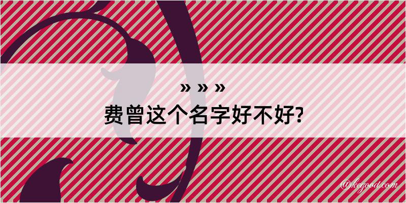 费曾这个名字好不好?