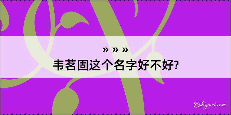 韦茗固这个名字好不好?