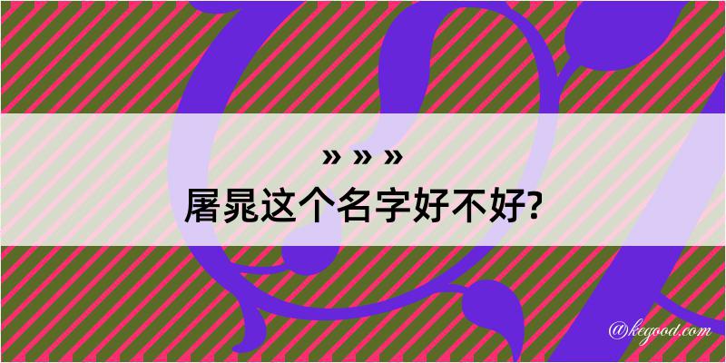 屠晁这个名字好不好?