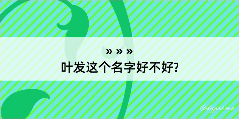 叶发这个名字好不好?