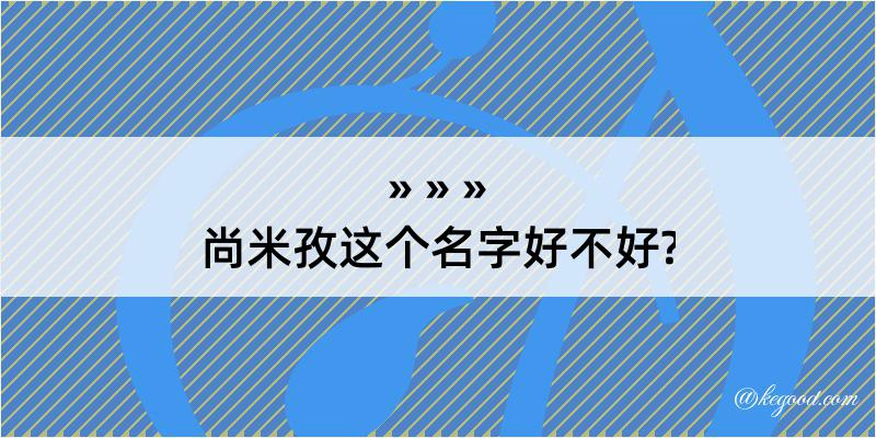 尚米孜这个名字好不好?