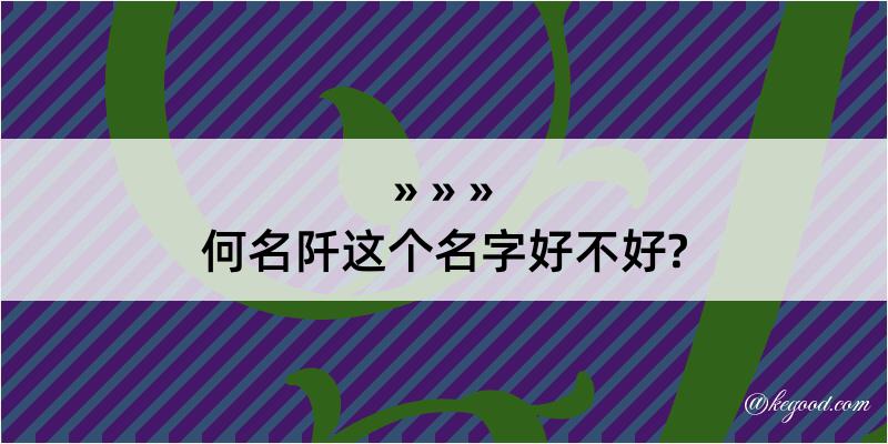 何名阡这个名字好不好?