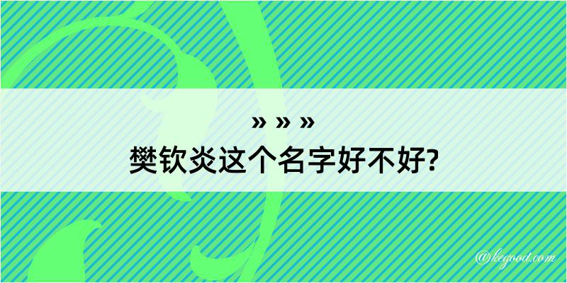 樊钦炎这个名字好不好?