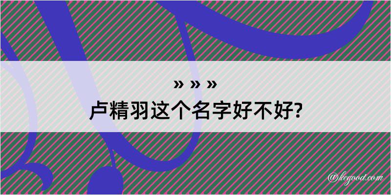 卢精羽这个名字好不好?