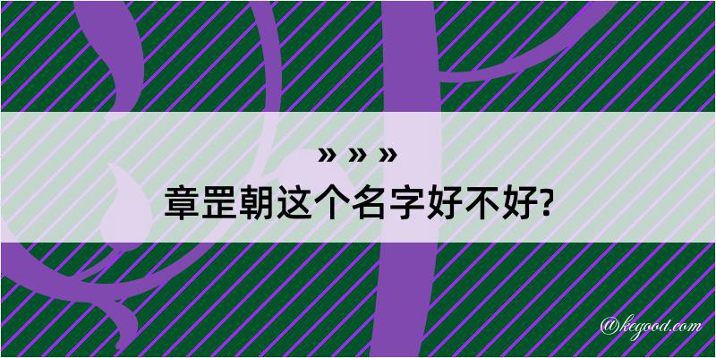 章罡朝这个名字好不好?