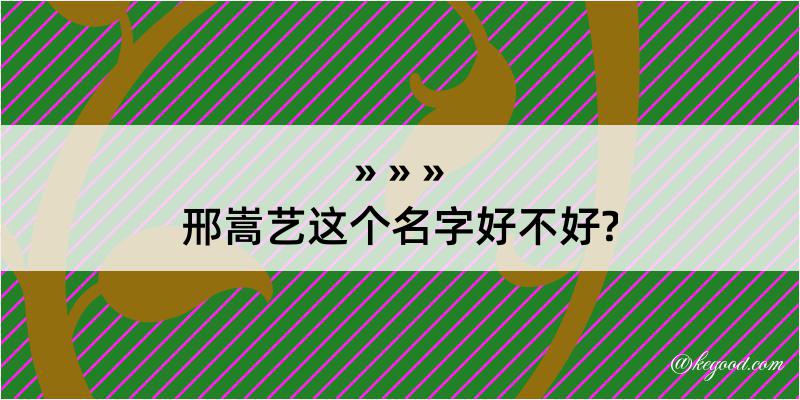 邢嵩艺这个名字好不好?