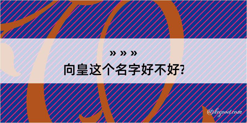 向皇这个名字好不好?