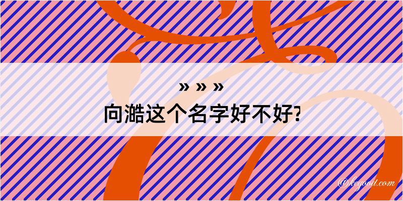 向澔这个名字好不好?