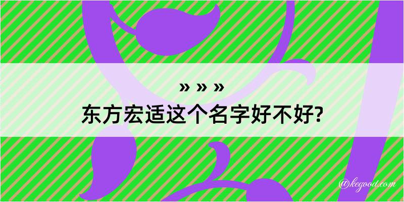 东方宏适这个名字好不好?