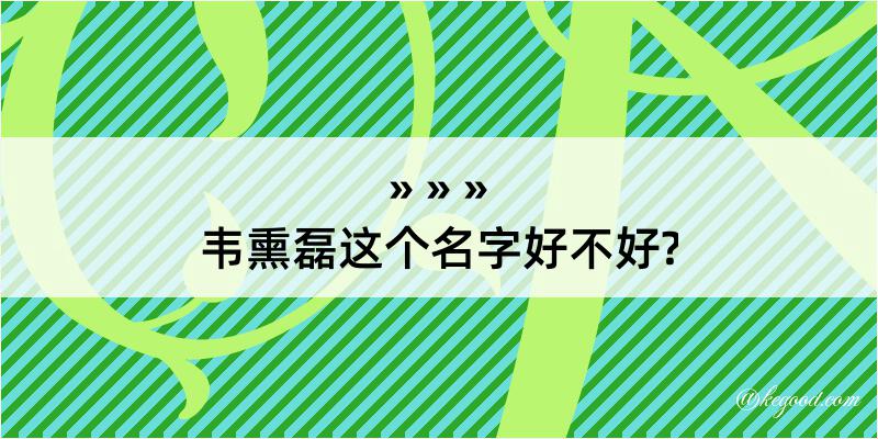 韦熏磊这个名字好不好?