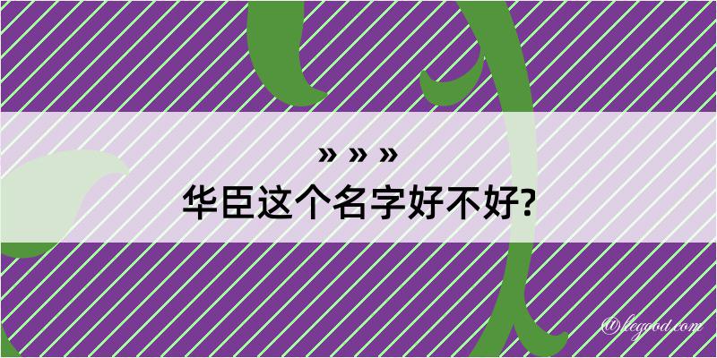 华臣这个名字好不好?