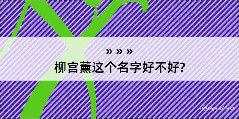 柳宫薰这个名字好不好?