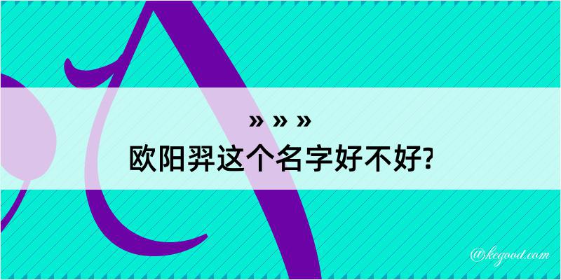 欧阳羿这个名字好不好?