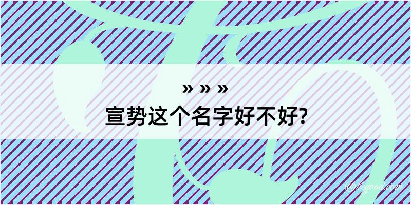 宣势这个名字好不好?