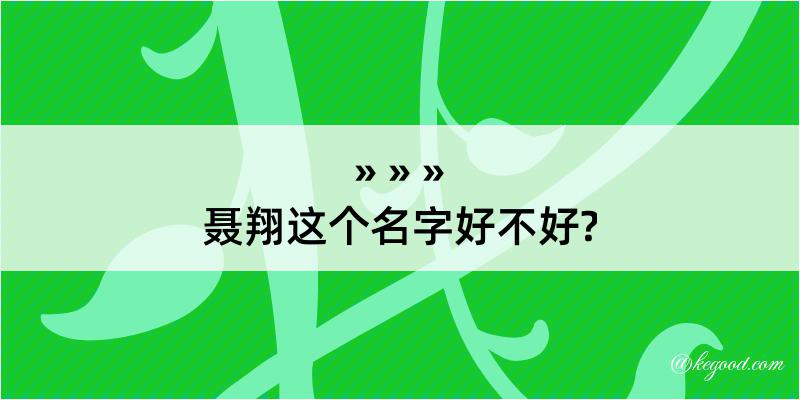 聂翔这个名字好不好?