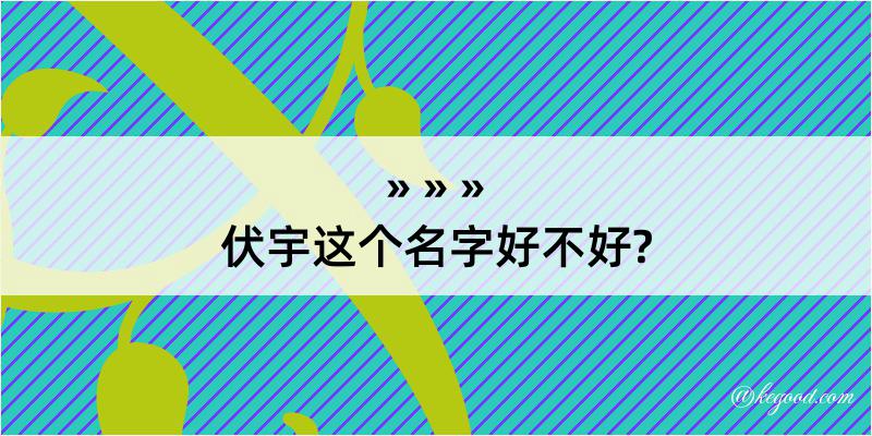 伏宇这个名字好不好?