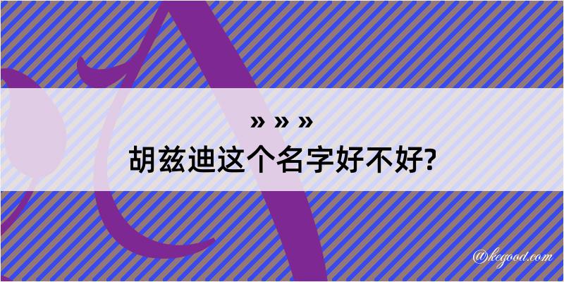 胡兹迪这个名字好不好?