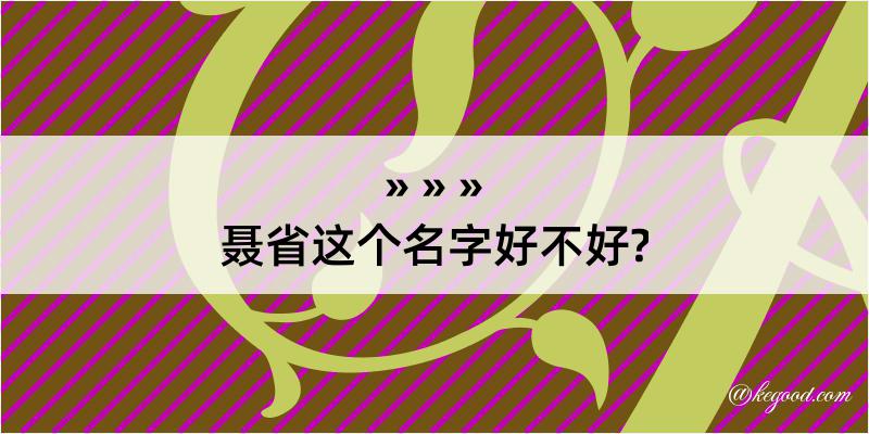 聂省这个名字好不好?