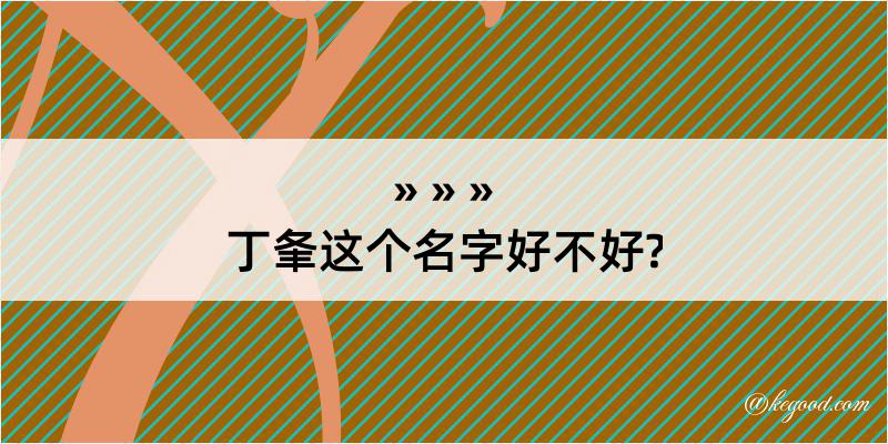 丁夆这个名字好不好?