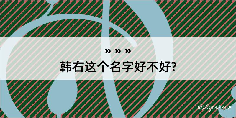 韩右这个名字好不好?