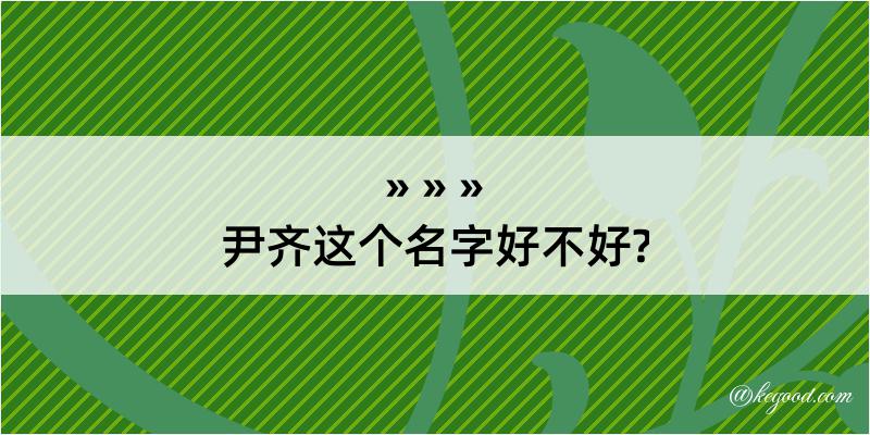 尹齐这个名字好不好?