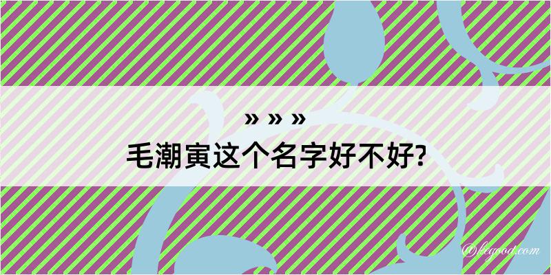 毛潮寅这个名字好不好?