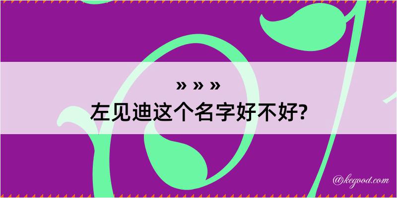 左见迪这个名字好不好?