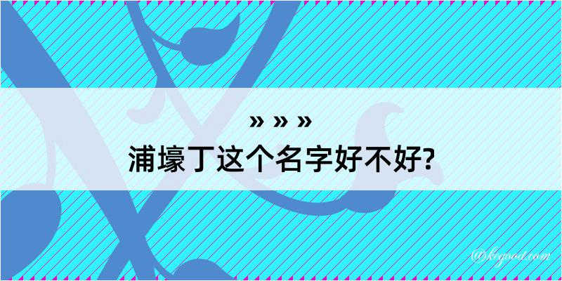 浦壕丁这个名字好不好?