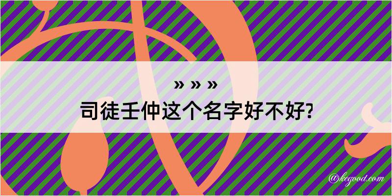 司徒壬仲这个名字好不好?