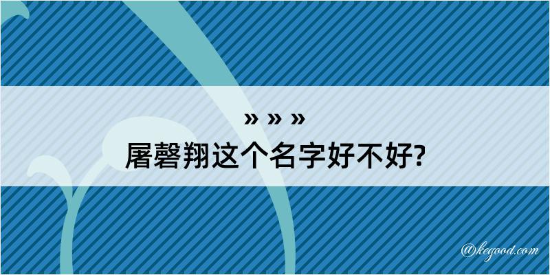 屠磬翔这个名字好不好?