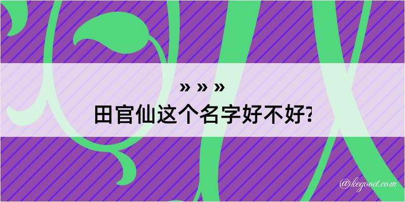 田官仙这个名字好不好?