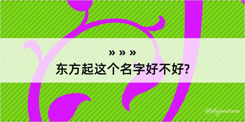 东方起这个名字好不好?