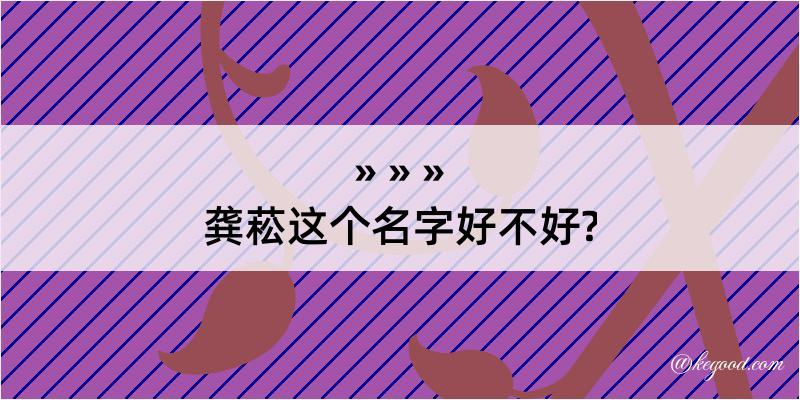 龚菘这个名字好不好?