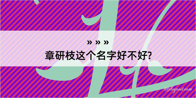 章研枝这个名字好不好?