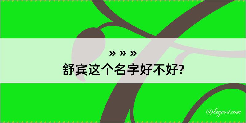 舒宾这个名字好不好?