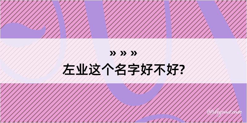 左业这个名字好不好?