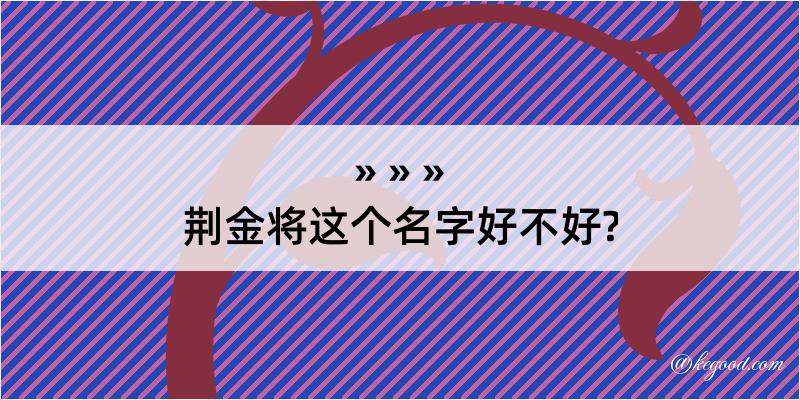 荆金将这个名字好不好?