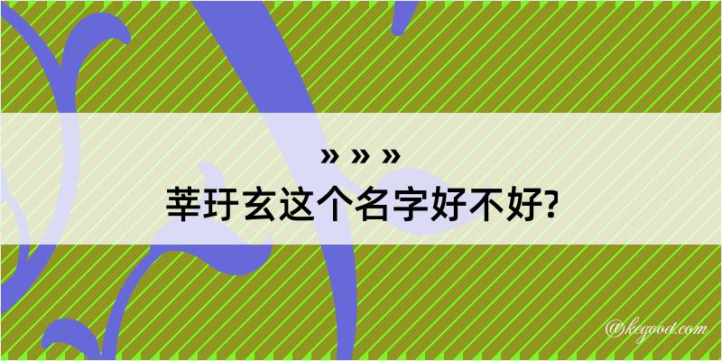 莘玗玄这个名字好不好?