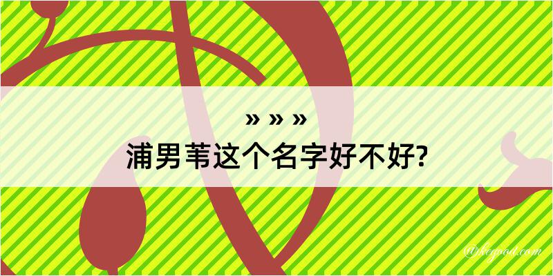 浦男苇这个名字好不好?