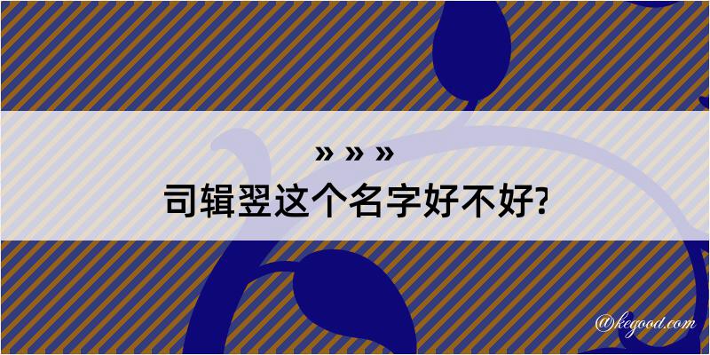 司辑翌这个名字好不好?