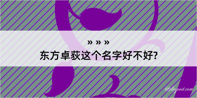 东方卓荻这个名字好不好?