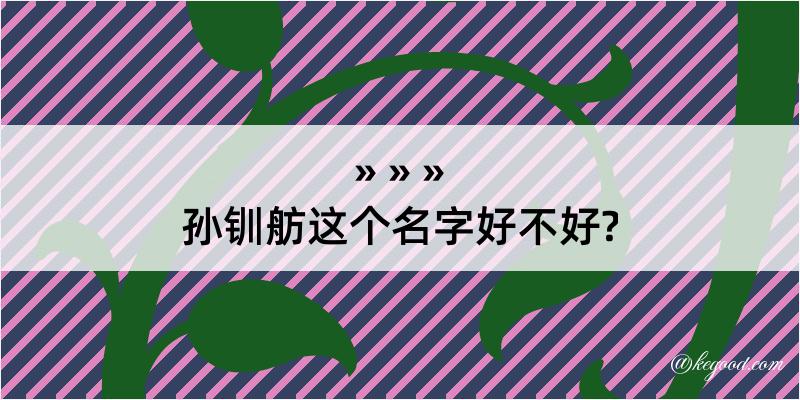 孙钏舫这个名字好不好?