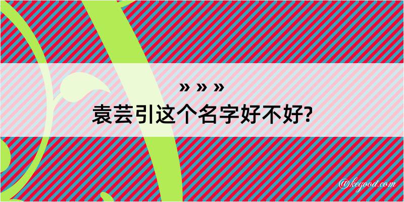 袁芸引这个名字好不好?