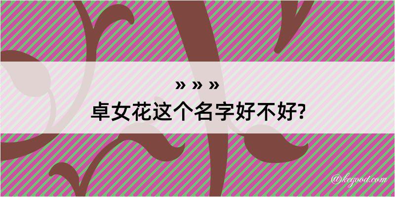 卓女花这个名字好不好?