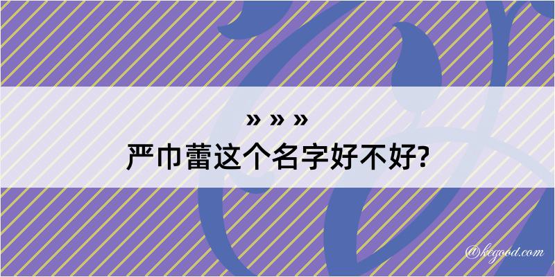 严巾蕾这个名字好不好?