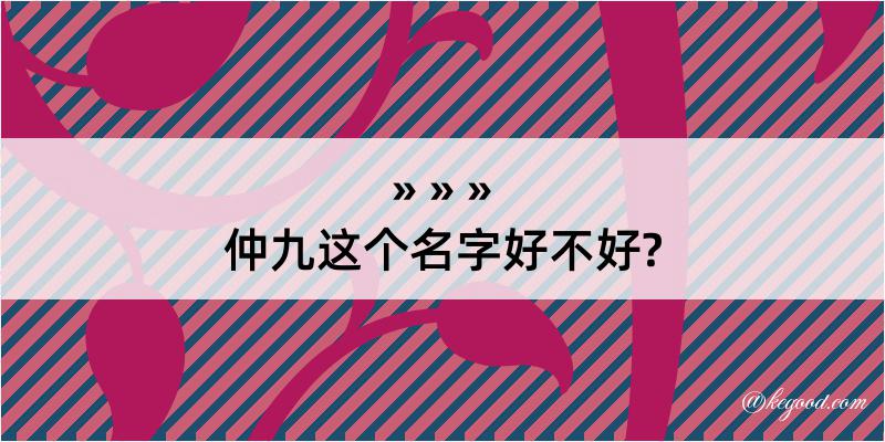 仲九这个名字好不好?