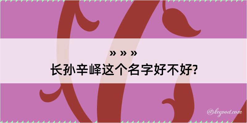 长孙辛峄这个名字好不好?